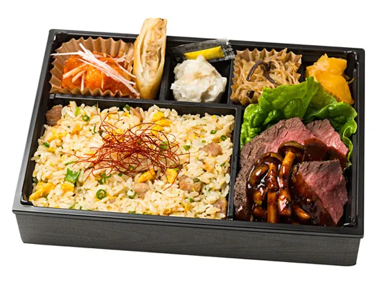 厳選牛XO醬炒めと海老チリの中華弁当